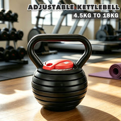 18kg Adjustable Kettlebell Set Portable Kettle Bell Weight Lifting Dumbbells