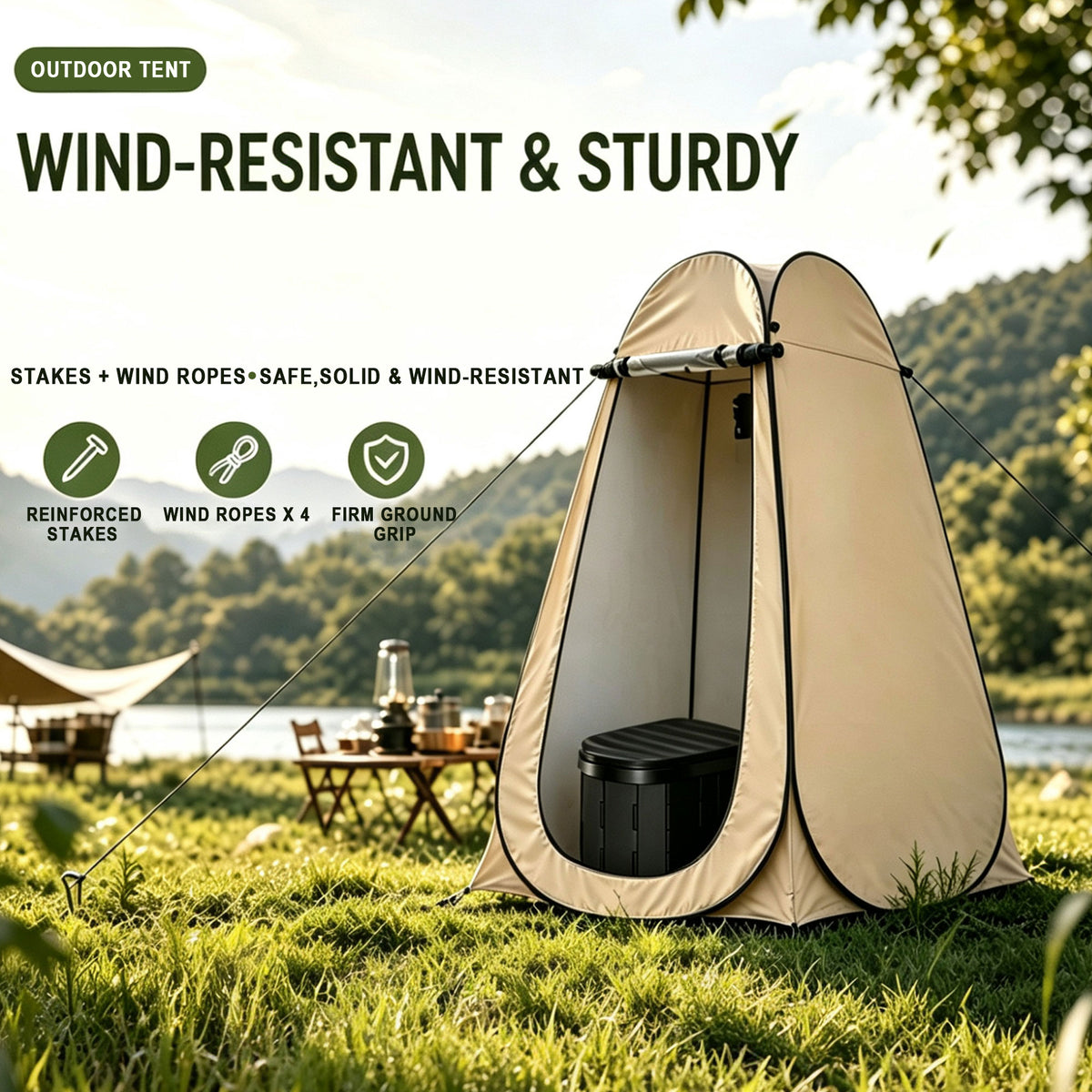 Pop Up Shower Portable Privacy Tent Camping Outdoor Changing Room Toilet Shelter