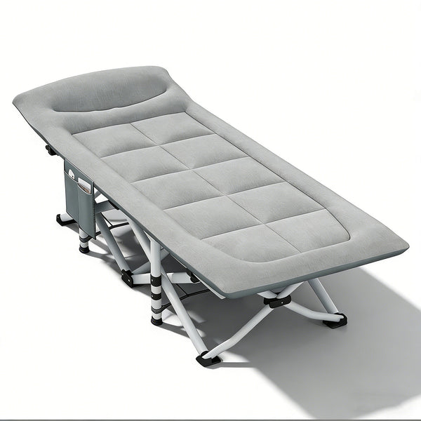 Folding Foldable Portable Camping Bed Recliner Chair Beach Outdoor Stretcher Grey
