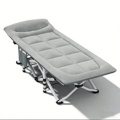 Folding Foldable Portable Camping Bed Recliner Chair Beach Outdoor Stretcher Grey