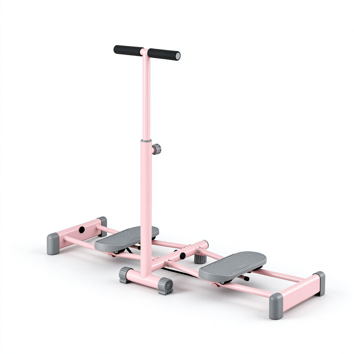 Foldable Ski Exercise Machine Leg Thigh Trainer Home Workout Fitness Cardio Pink