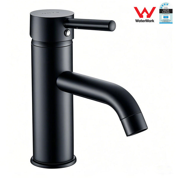 Bathroom Kitchen Vanity Taps Basin Mixer Tap Faucet Sink Laundry Brass Swivel - Black
