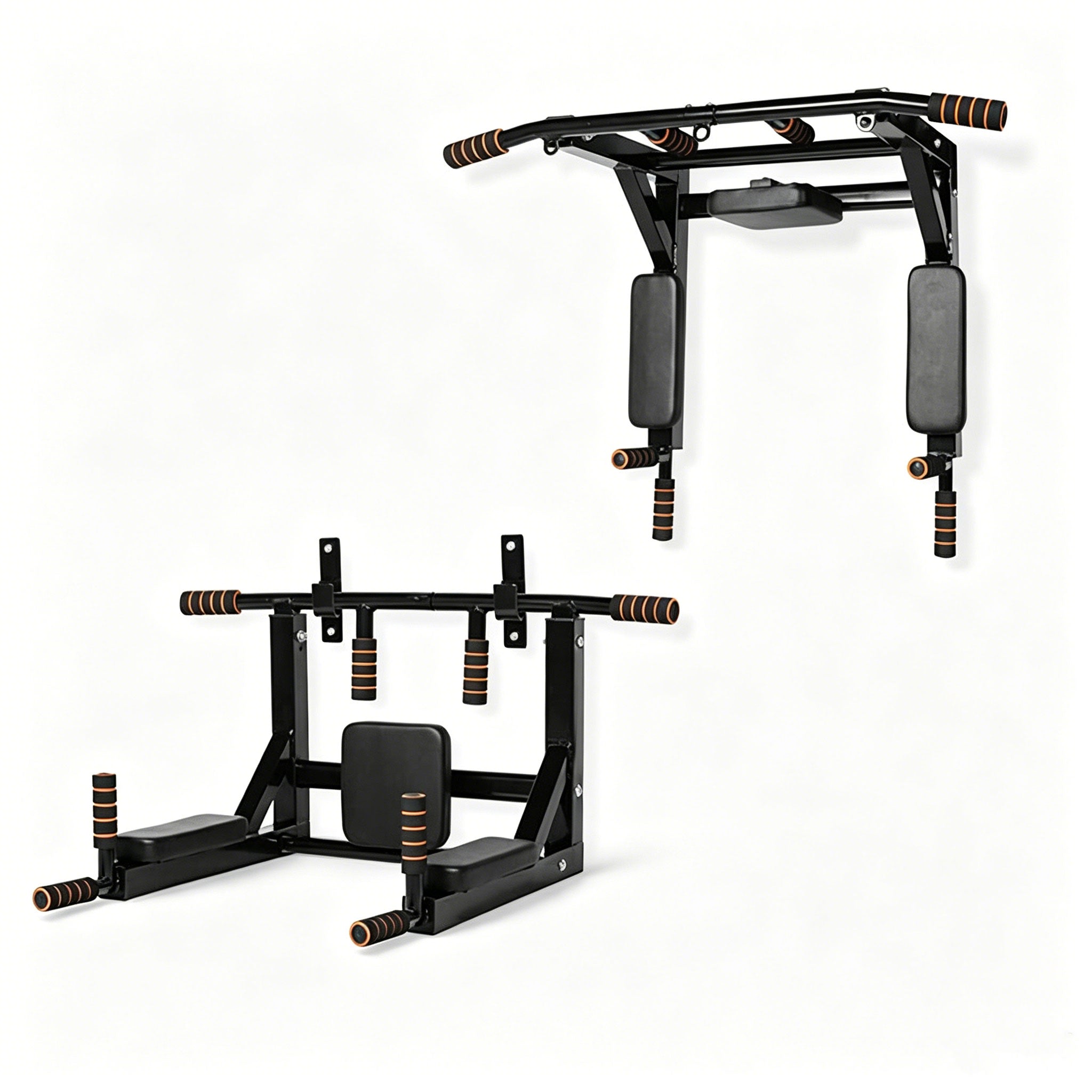 Multi Wall Mounted Adjustable Knee Raise Chin Pull Up Bar Dip Station Home Gym