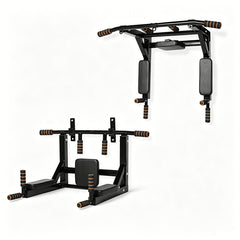 Multi Wall Mounted Adjustable Knee Raise Chin Pull Up Bar Dip Station Home Gym