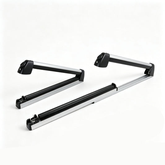 Extendable Universal Aluminium Ski Snowboard Fishing Rod Car Roof Rack Carrier Cross Bars