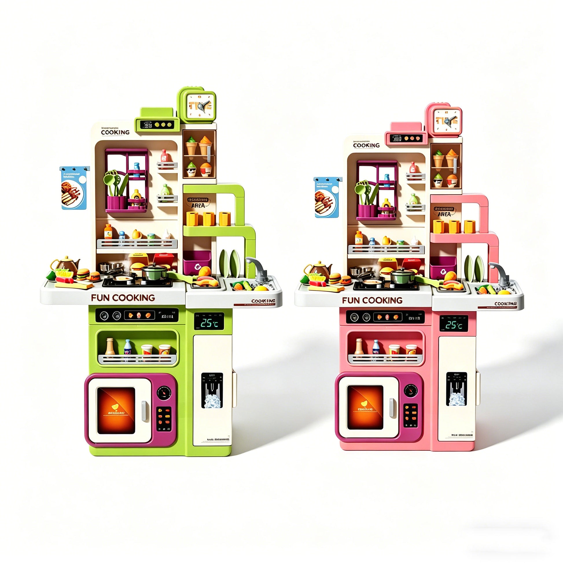 Kids Pretend Role Play Toy Kitchen Cooking Children Toddler Food Cookware Set