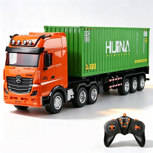 Huina 1/18 RC Remote Control Semi Container Truck Hauler Trailer Lorry Kids Boys Gift