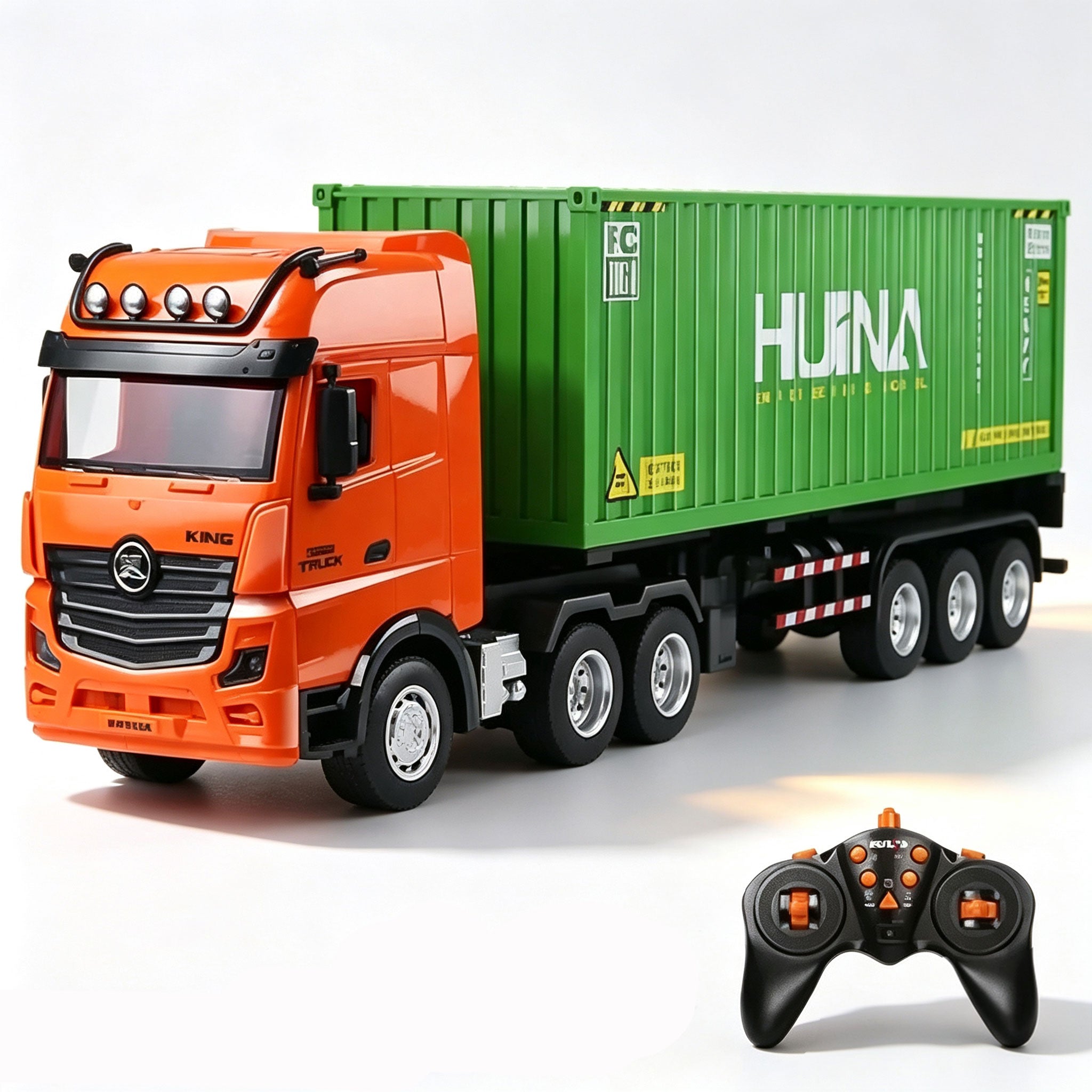 Huina 1/18 RC Remote Control Semi Container Truck Hauler Trailer Lorry Kids Boys Gift