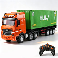 Huina 1/18 RC Remote Control Semi Container Truck Hauler Trailer Lorry Kids Boys Gift