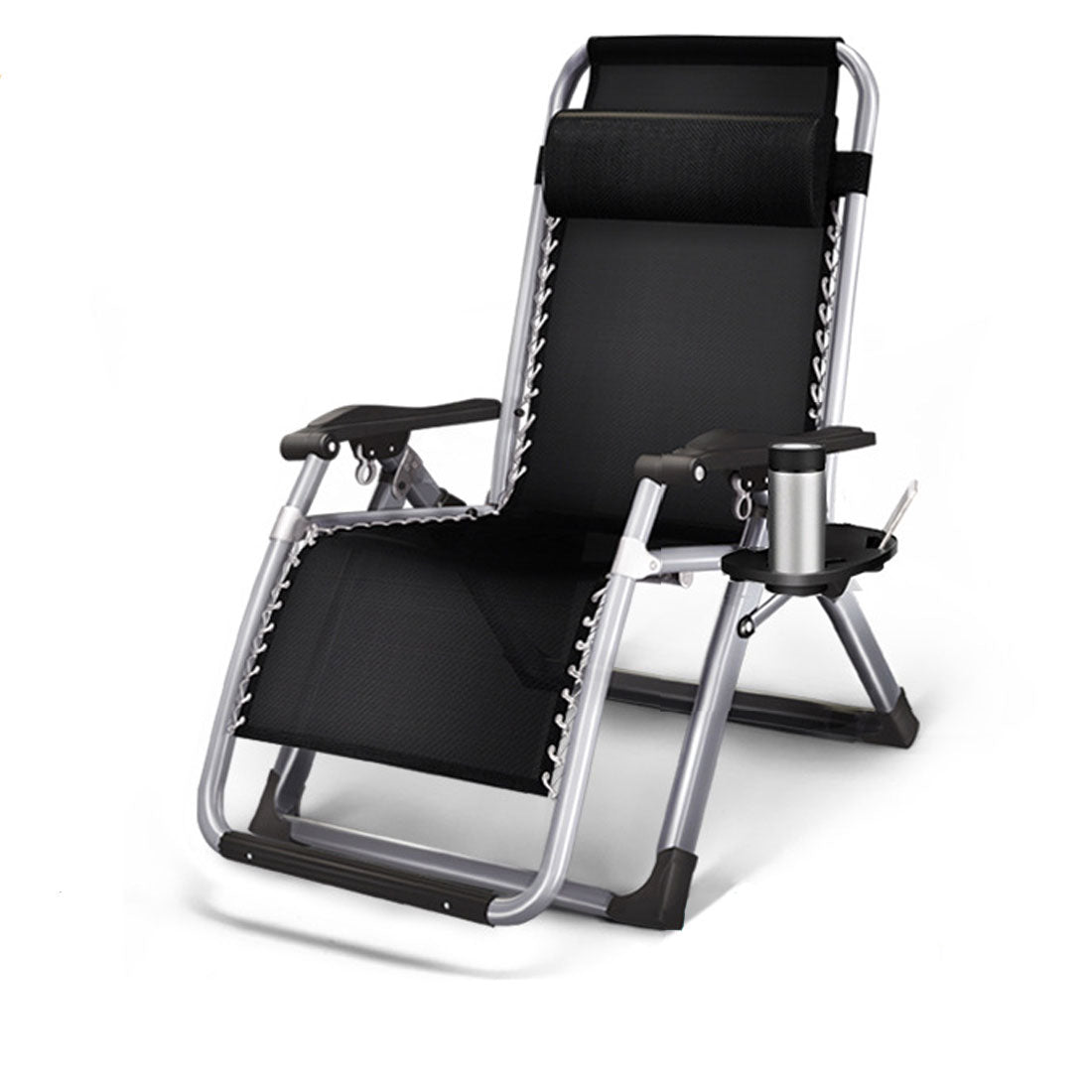 Folding Zero Gravity Deck Chair Sun Lounge Beach Garden Outdoor Recliner Camping