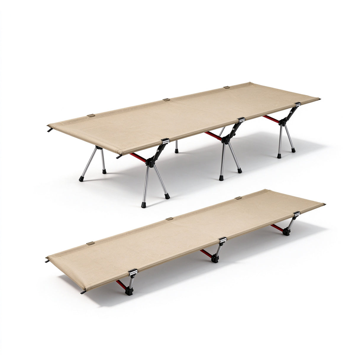 Height Adjustable Foldable Portable Outdoor Folding Camping Bed Stretcher Sleeping Cot Carry Bag
