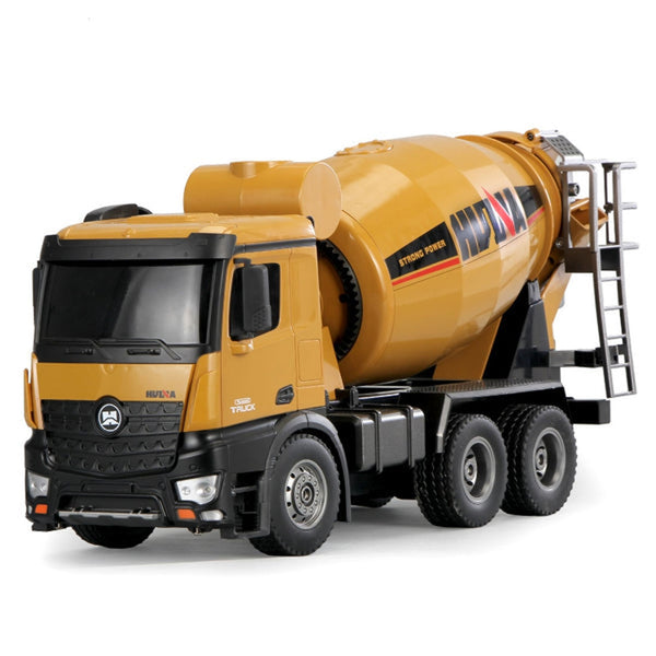 HuiNa Remote Control 10Ch RC Cement Mixer Truck 1:14 Construction Scale Model