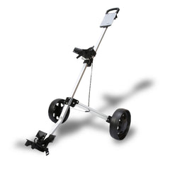 Foldable Aluminum Golf Club Buggy Trolley Cart Push Pull Footbrake Accessories