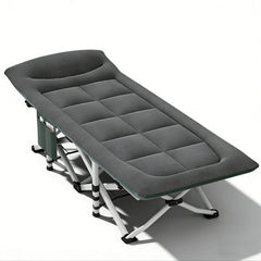 Folding Foldable Portable Camping Bed Recliner Chair Beach Outdoor Stretcher Black