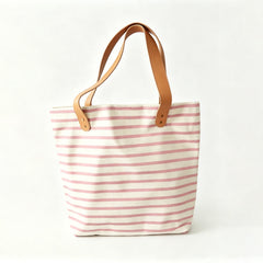 Personalised Classic Casual Nautical Striped Travel Daily Beach Tote Canvas Bag
