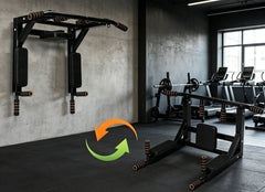 Multi Wall Mounted Adjustable Knee Raise Chin Pull Up Bar Dip Station Home Gym
