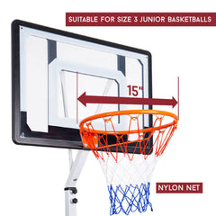 Portable Basketball Hoop Stand System Height Adjustable Net Ring Kids Junior