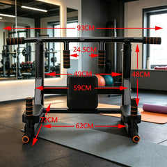 Multi Wall Mounted Adjustable Knee Raise Chin Pull Up Bar Dip Station Home Gym