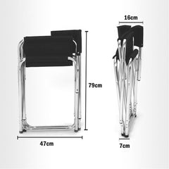 Directors Aluminium Folding Chair Camping Picnic Director Fishing Foldable