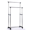 Portable Stainless Steel Double Clothes Rack Hanger Cloth Coat Garment Dryer