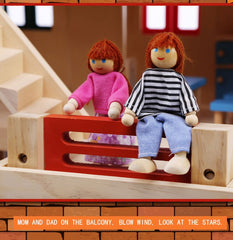 Wooden 3 Level DIY Dolls Doll House Girls Kids Pretend Play Toys Furniture Set Kit