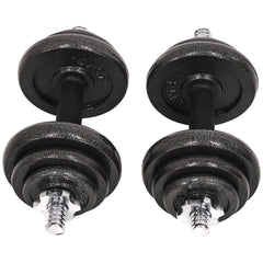 Cast Iron Dumbbell Set Weight Dumbbells Home Gym Training Fitness BarBell Case