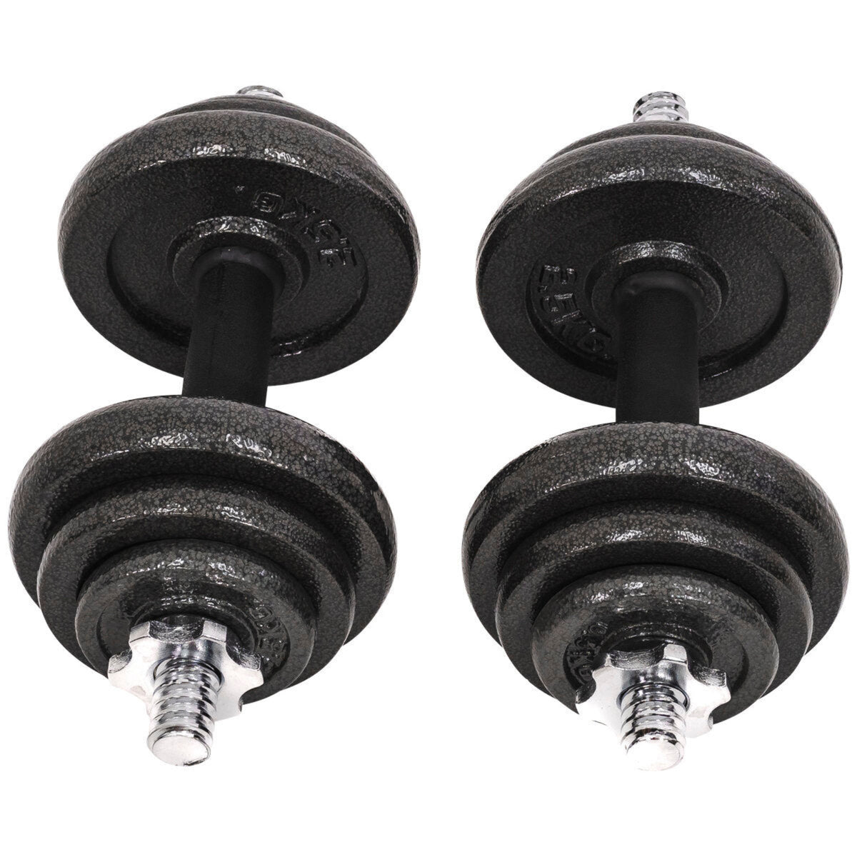 30KG Cast Iron Dumbbell Set Weight Dumbbells Home Gym Training Fitness BarBell Case