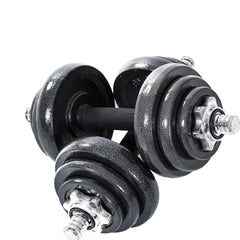30KG Cast Iron Dumbbell Set Weight Dumbbells Home Gym Training Fitness BarBell Case
