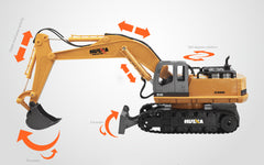 HUINA 1/16 11CH RC Alloy Excavator Construction Engineering Digger Vehicle Toy