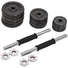 Cast Iron Dumbbell Set Weight Dumbbells Home Gym Training Fitness BarBell Case