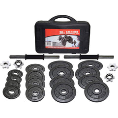 30KG Dumbbell Set Weight Dumbbells Home Gym Training Fitness BarBell Equipment Case