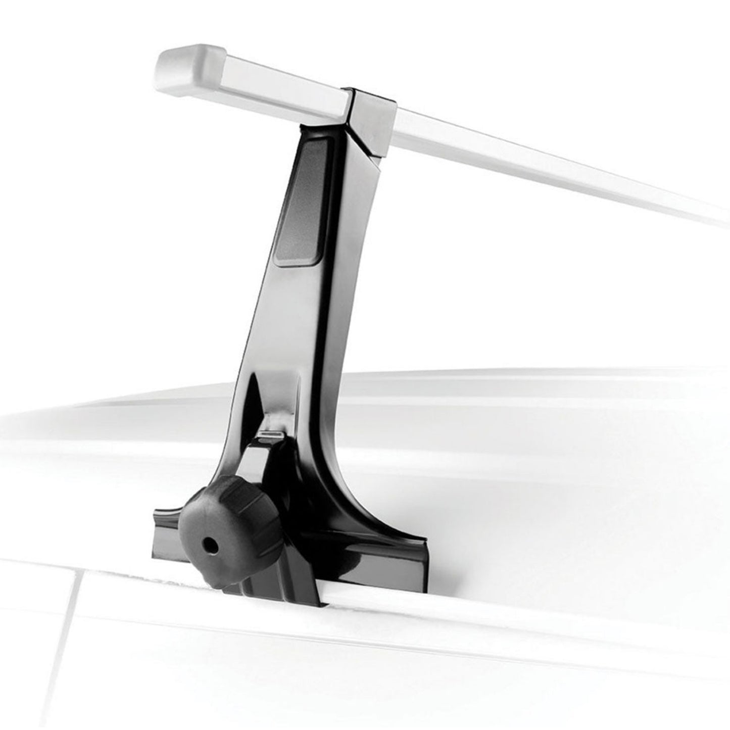 Chrome car roof rack on a white background