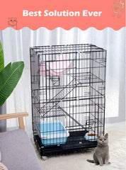 3 Level Rabbit Bird Cage Ferret Parrot Aviary Cat Rat Aviary Budgie Hamster Pet Cages Castor L