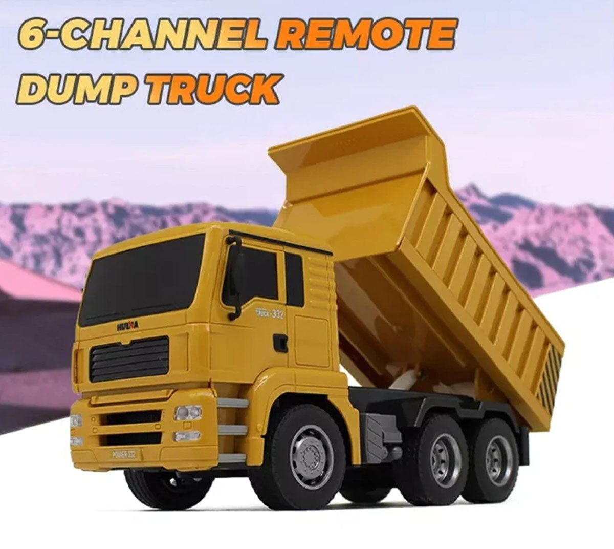 Huina 1/18 RC Engineering Construction Dump Truck Remote Control Toy Kids Gift