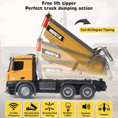 Huina 1/14 RC Engineering Construction Dump Truck Remote Control Toy Kids Gift