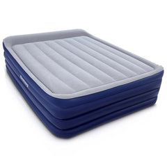 Bestway Queen Inflatable Air Mattress Bed Built-in Electric Pump Flocked Camping