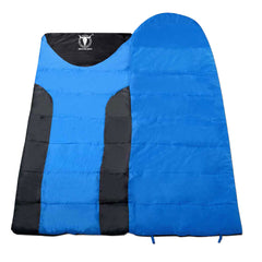 Outdoor Camping Envelope Sleeping Bag Thermal Tent Hiking Compact Single -10°C - blue