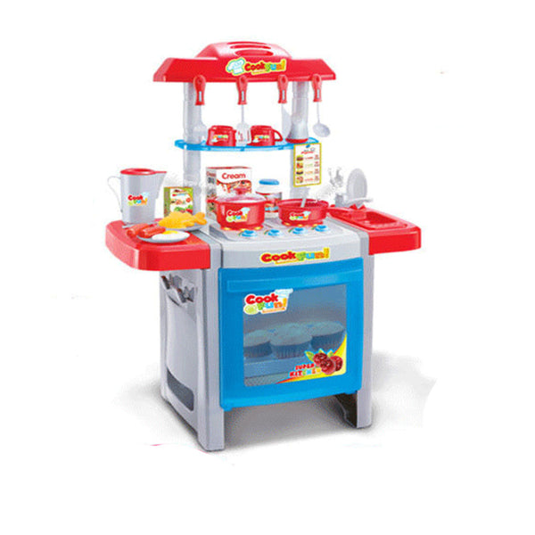 Kitchen Play Set Chef Role Play Toddler Children Food w/ Lights Sound
