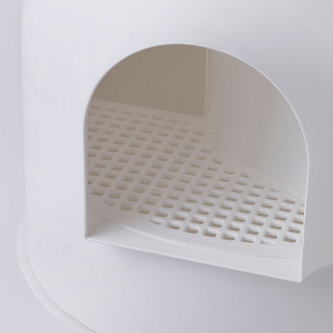 Pidan Igloo Snow House Portable Hooded Cat Toilet Litter Box Tray House with Scoop - white