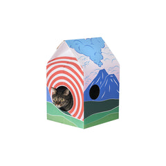 Pidan Cat Kitten Scratcher house CAT HUT Corrugated Cardboard Scratching Board Fuji