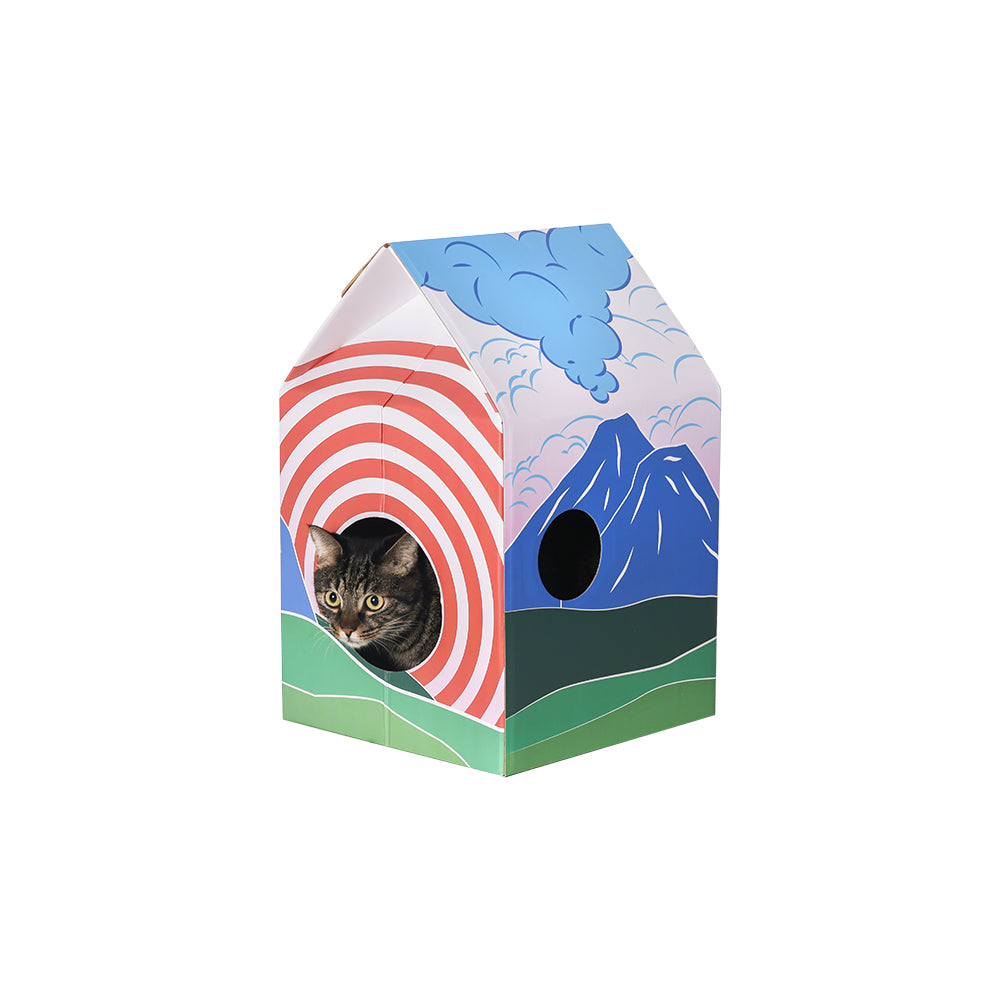 Pidan Cat Kitten Scratcher house CAT HUT Corrugated Cardboard Scratching Board