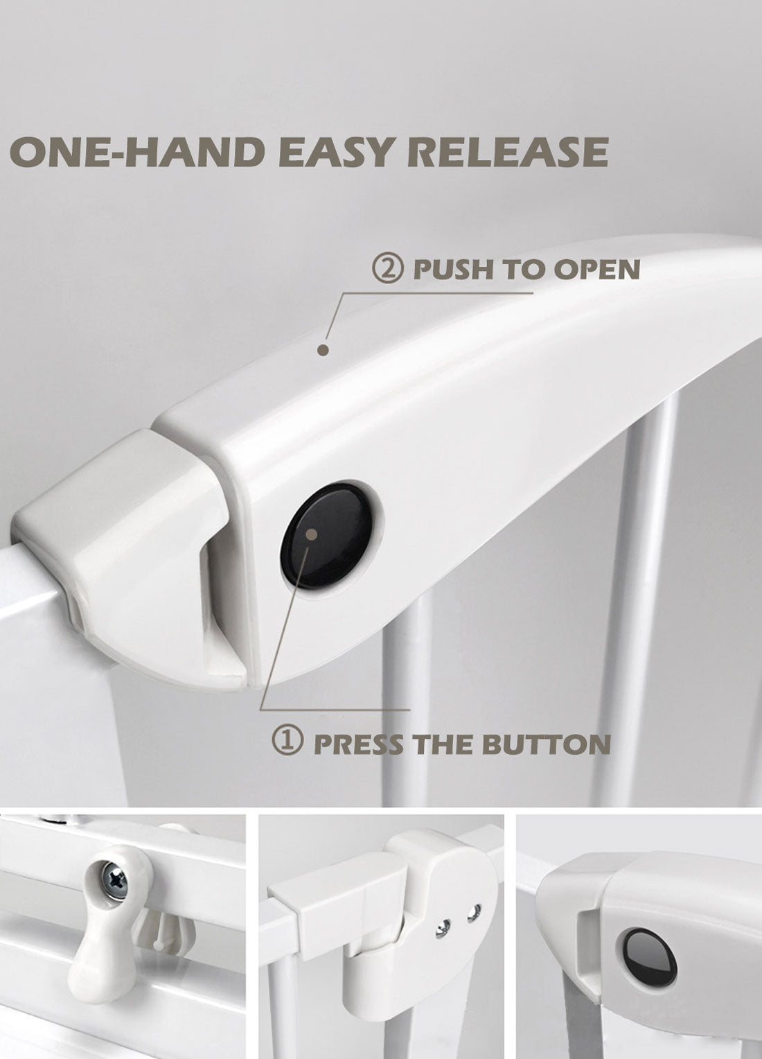 Adjustable Baby Pet Child Kid Safety Security Gate Stair Barrier Door Extension Bs