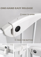 Adjustable Baby Pet Child Kid Safety Security Gate Stair Barrier Door Extension Bs