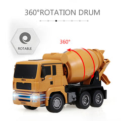 Huina 1/18 RC Engineering Construction Concrete Cement Mixer Truck Remote Control Toy Kids Gift