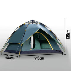 Double Layer Pop Up Camping Camp Tent Up to 4 Person Outdoor Waterproof Shelter