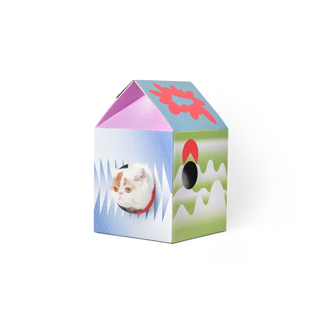 Pidan Cat Kitten Scratcher house CAT HUT Corrugated Cardboard Scratching Board