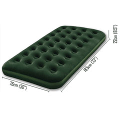Bestway Comfort Quest Inflatable Flocked Air Bed Mattress Single - green