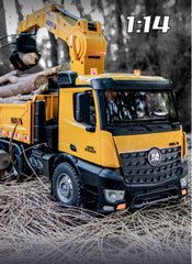 Huina RC Timber Grab Dumper Truck Lift Hoist 1/14 Construction Vehicle Kids Toy