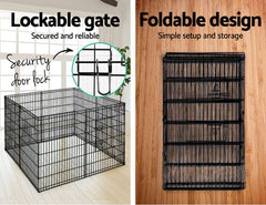 8 Panel Pet Dog Playpen Puppy Exercise Cage Enclosure Fence Play Pen