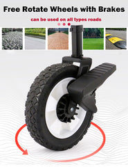 Foldable Collapsible Wagon Cart Garden Beach Outdoor Shopping Trolley Camping Brake - Green